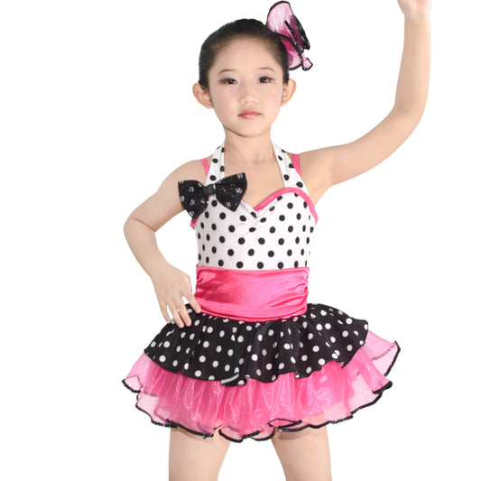 Black And White Polka-Dot Ballet Tutu Dress