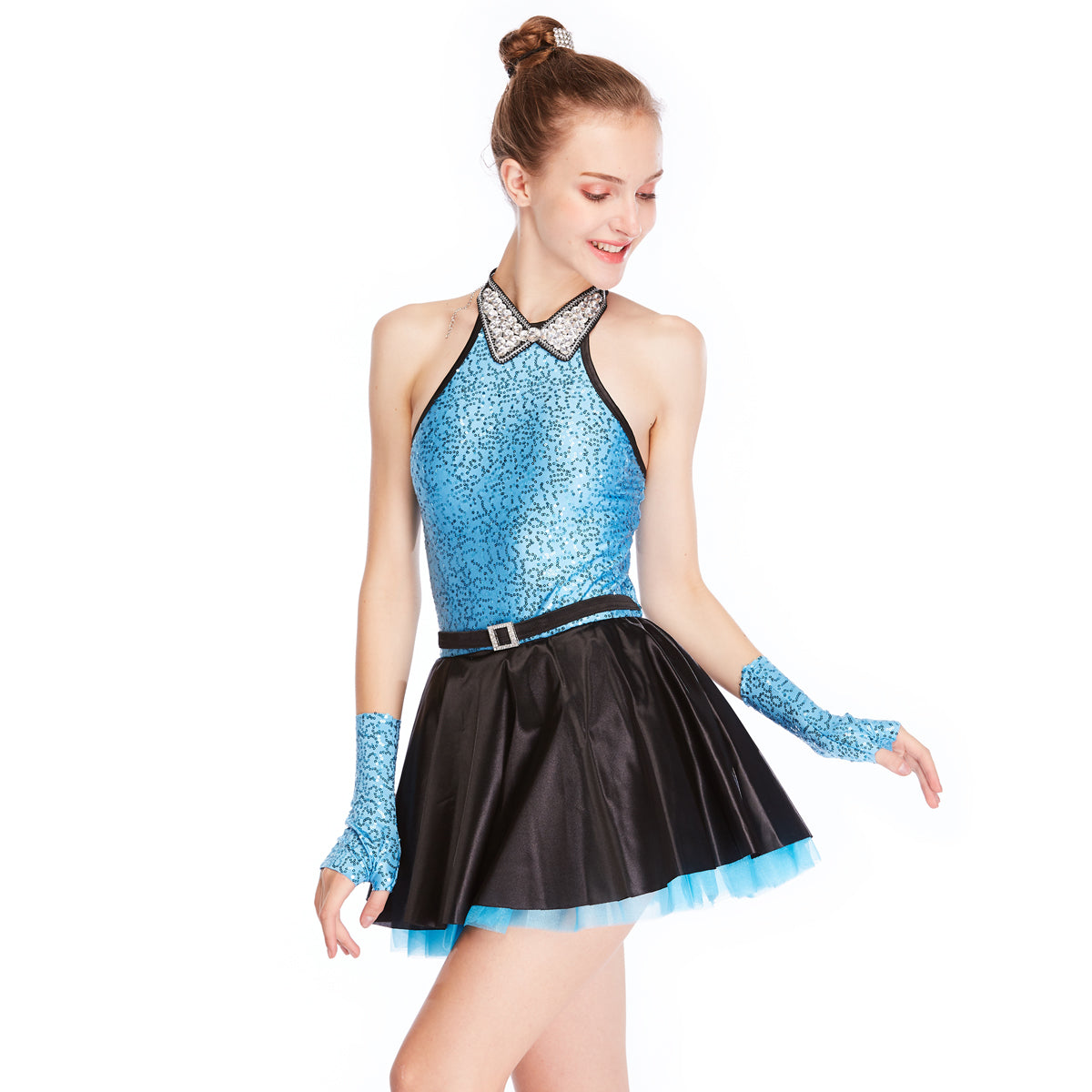 Colorful Sequin Jazz Dance Dress