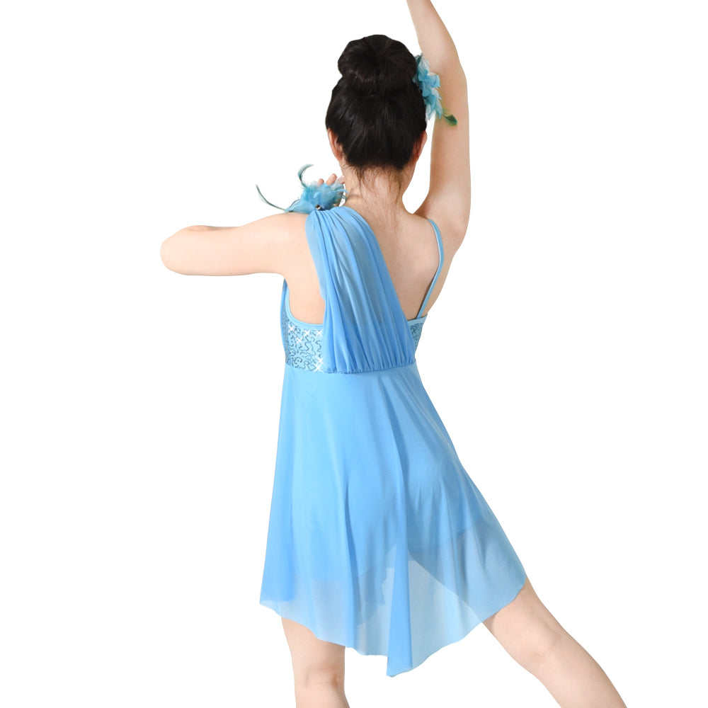 Sequin Blue Lyrical Dance Dress