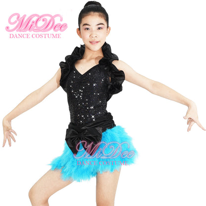 Sequin Tap Jazz Dance Feather Skirt