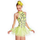 Yellow Strapless A Neck Tutu Dress