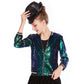 Gradient Green Jacket Coat Top