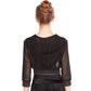 Fishnet Hip Hop Crop Coat Top
