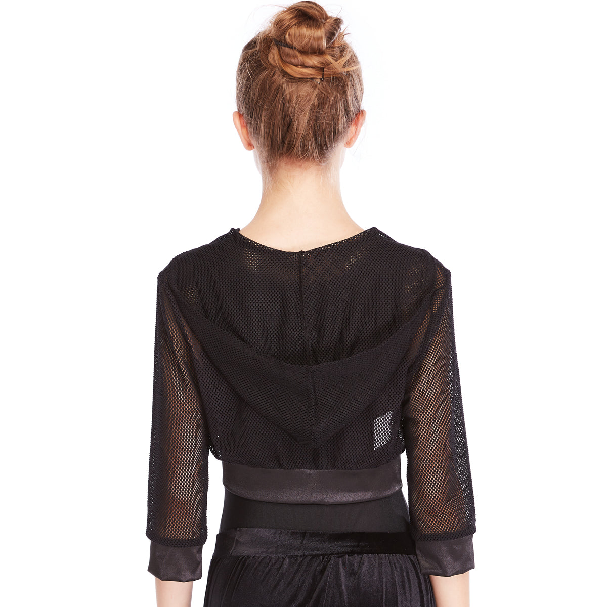 Fishnet Hip Hop Crop Coat Top