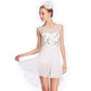 White With Gold Sequin Lyrical Dress