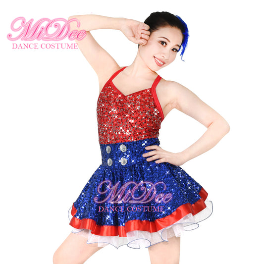 Camisole Red & Blue Tutu Dress