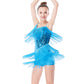 Asymmetric Sequined Tassels Dance Dress