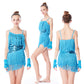 Asymmetric Sequined Tassels Dance Dress