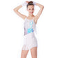 Asymmetric Sequined Tassels Dance Dress