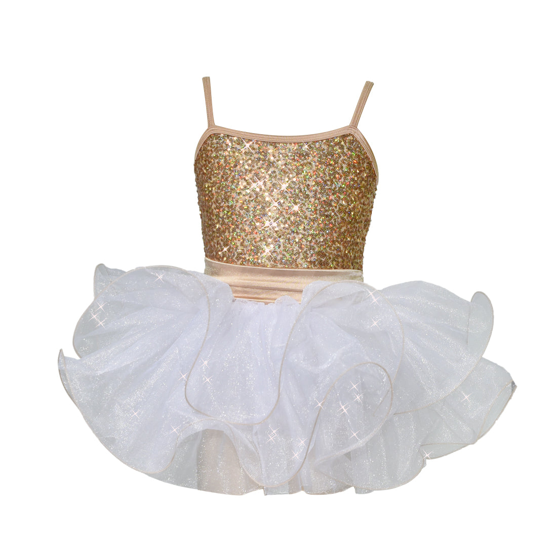 Gold Sequin Dance Tutu Dress