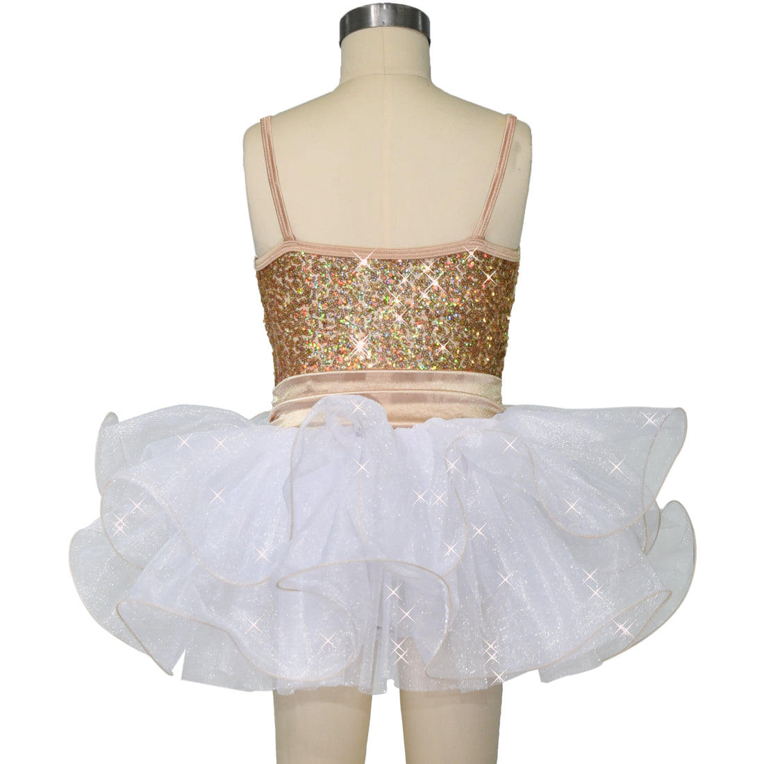 Gold Sequin Dance Tutu Dress