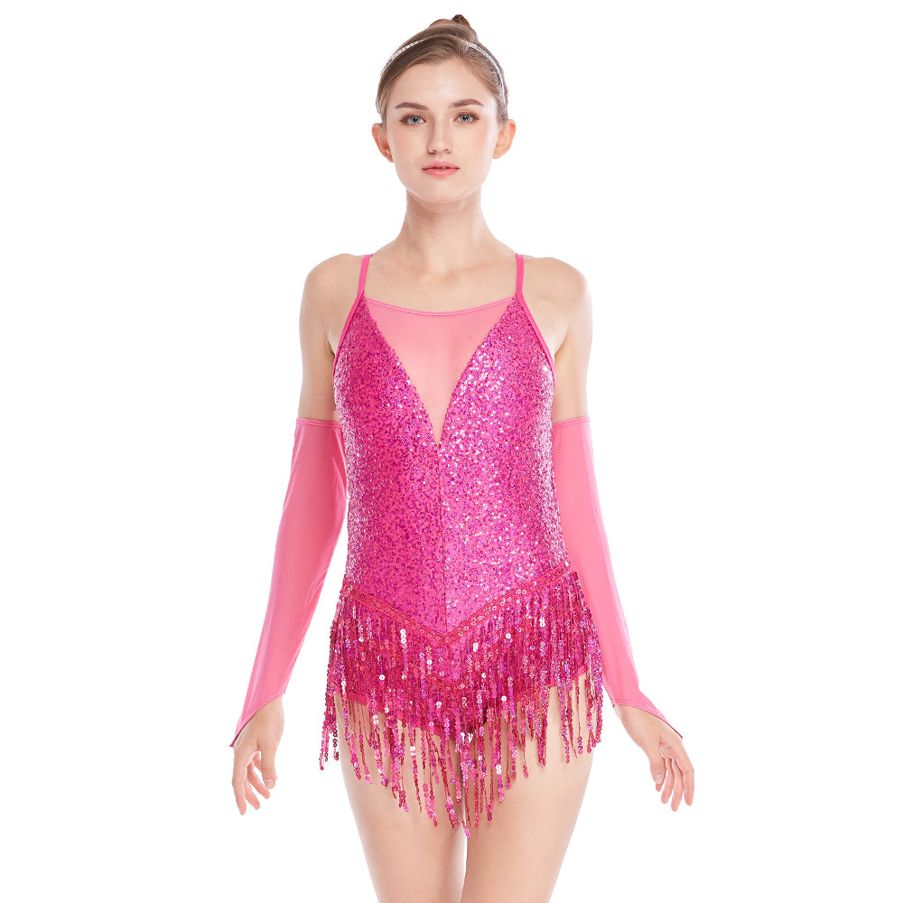 Sequins Tassel Tap Dance Dress