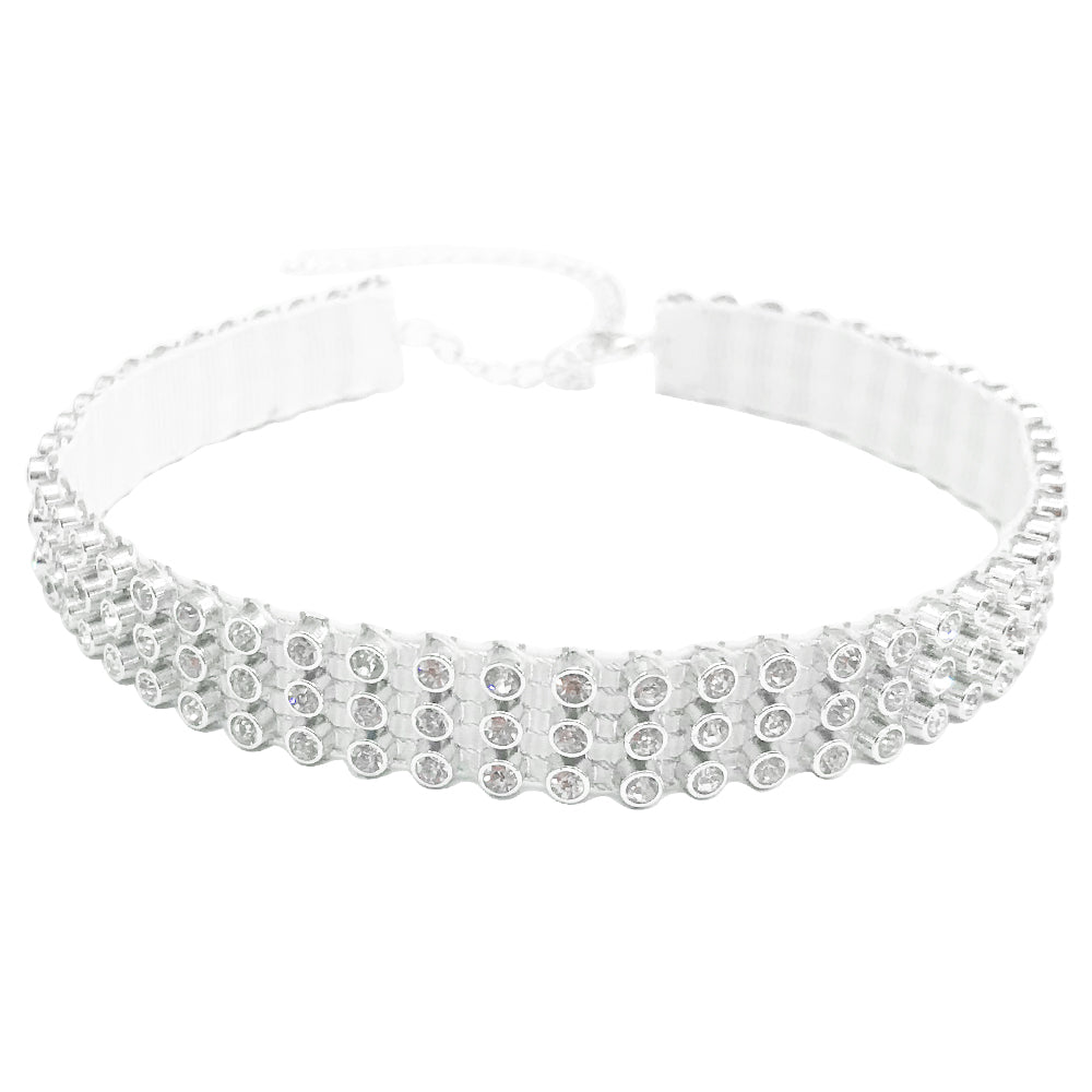 Rhinestone Choker Dance Accessory