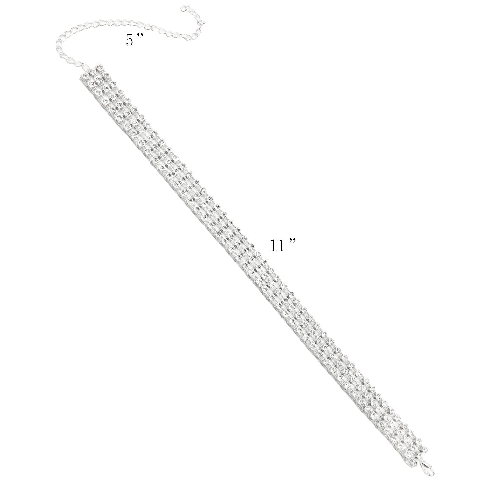 Rhinestone Choker Dance Accessory