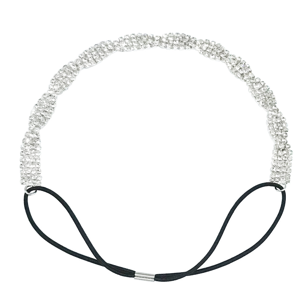 Rhinestone Chain Spiral Headband