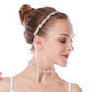 Double Rows Rhinestone Choker & Headband Set
