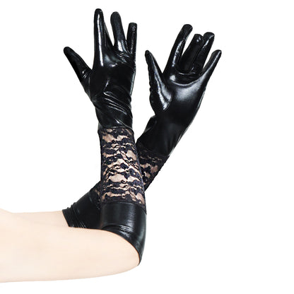 Lace & Foiled Full Fingers Gloves