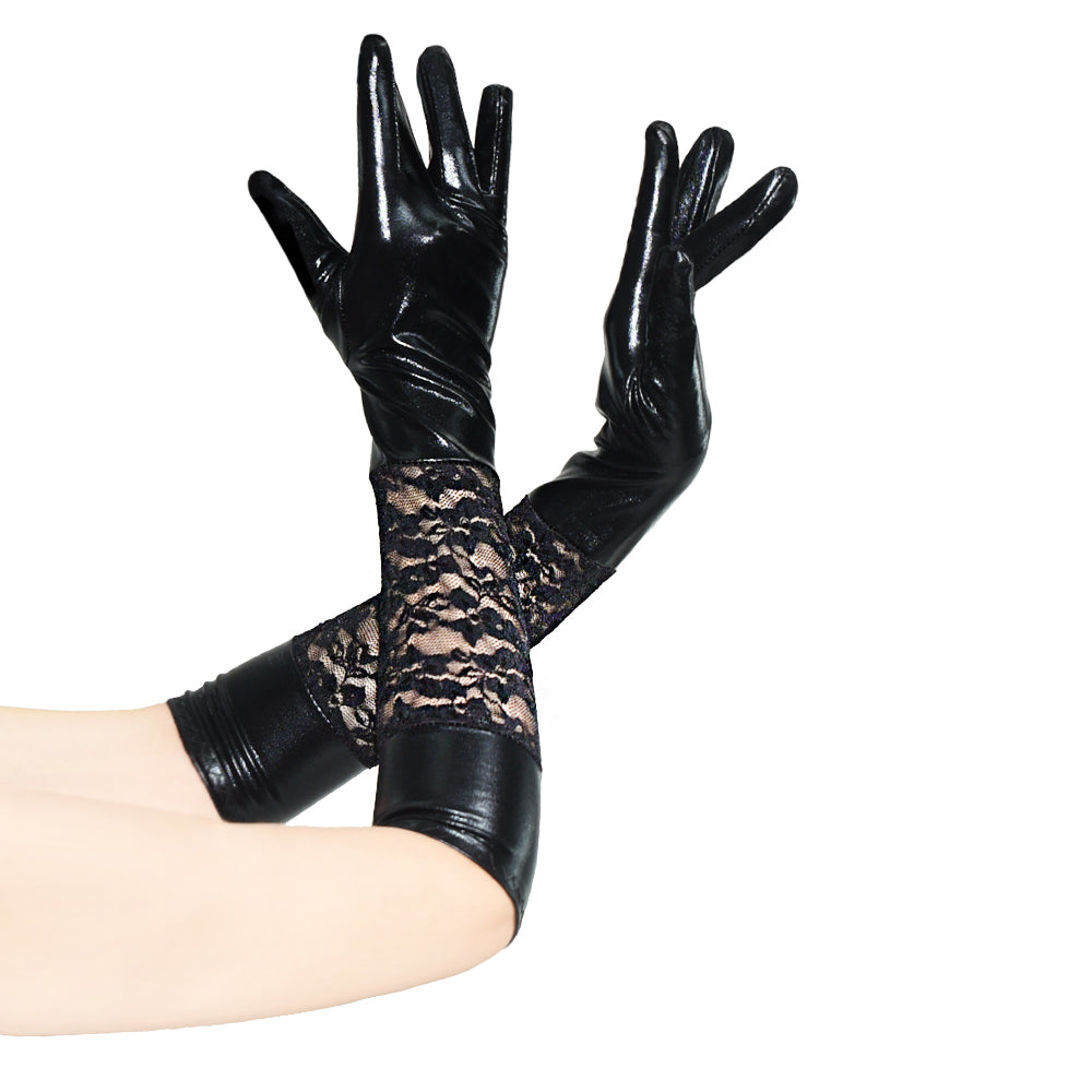 Lace & Foiled Full Fingers Gloves