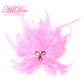 Round Feather Flower Hair Clip Headpieces