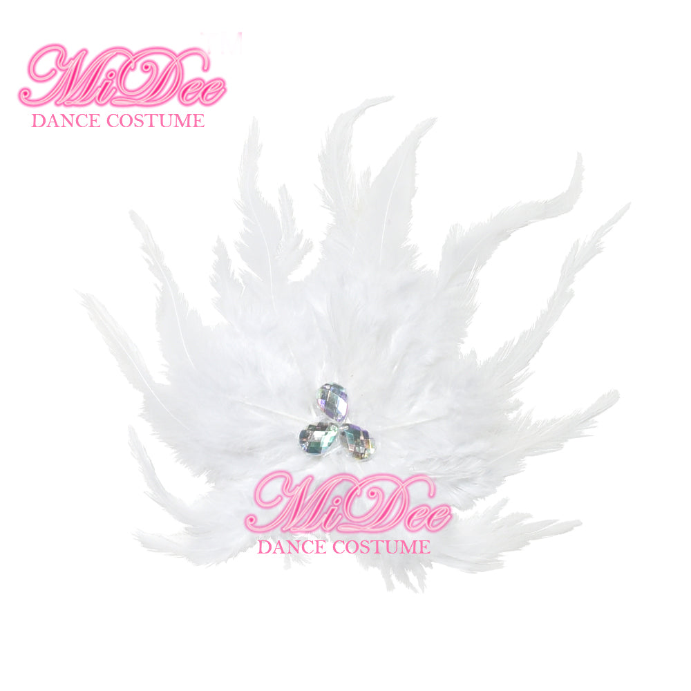 Round Feather Flower Hair Clip Headpieces