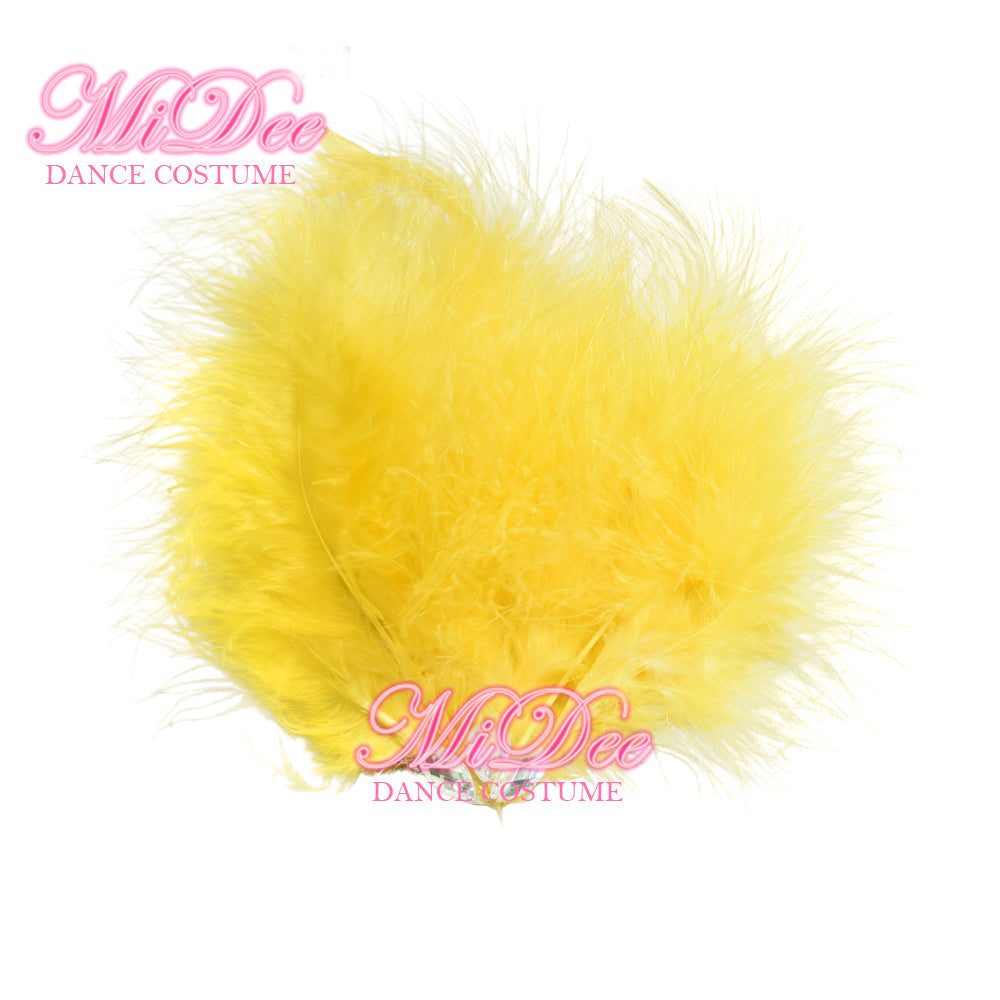 Feather Headpiece Hair Fan Flower Clip Large