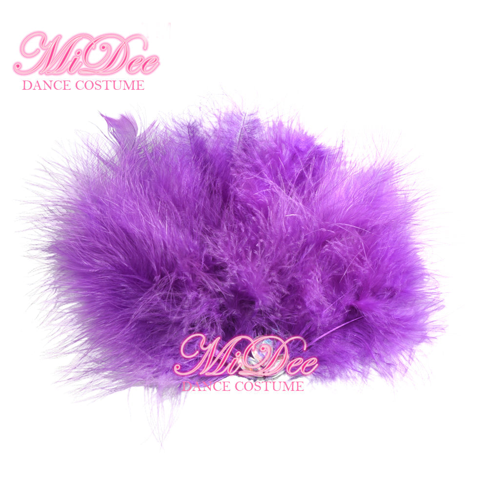Feather Headpiece Hair Fan Flower Clip Large