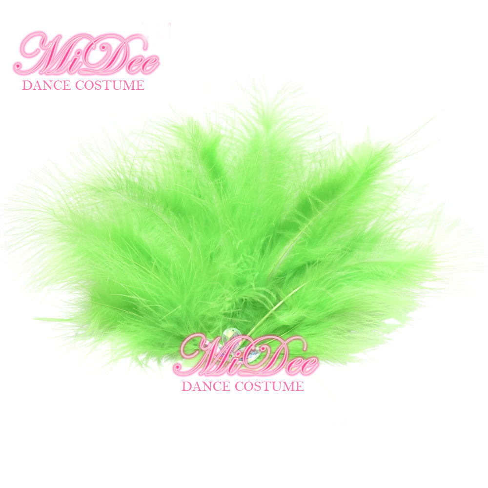 Feather Headpiece Hair Fan Flower Clip Large