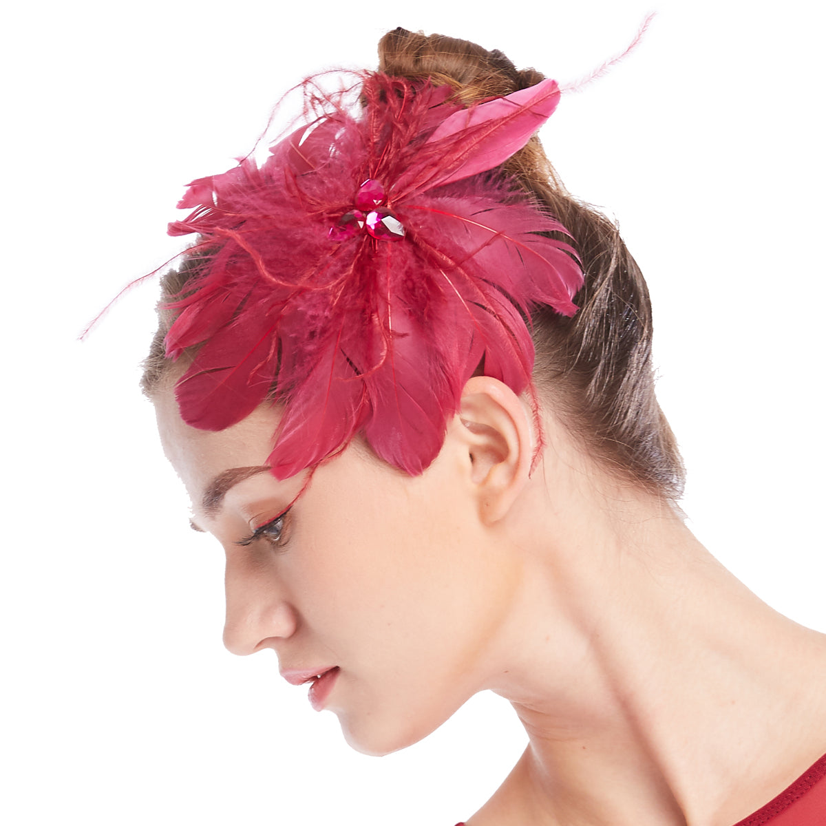 Feather Flower Hair Clip