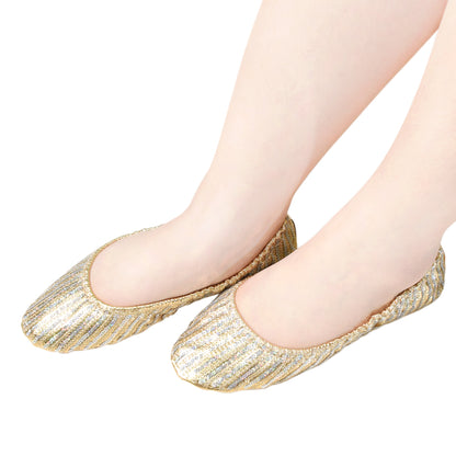 Sparkle Sequins Dance Shoes Foiled Leather