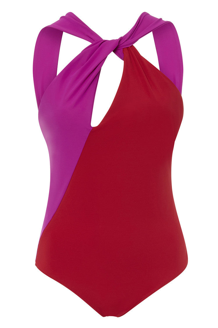 A Multi Color Contrast Swimsuit