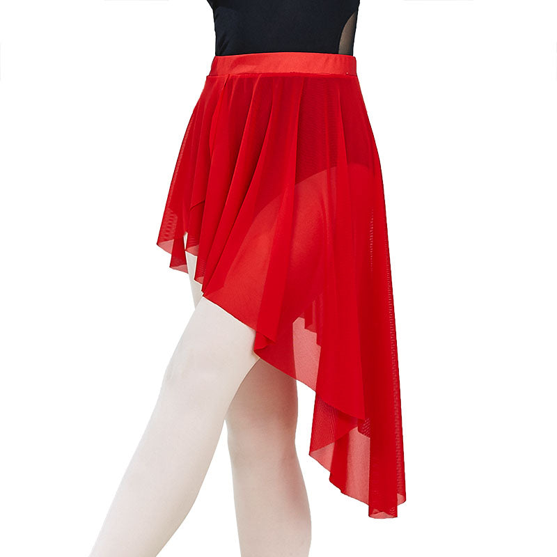 Hight Low Dance Mesh Skirt ( Elastic Waistband )