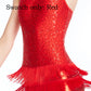 Sequin Tassesl Latin Dance Dress