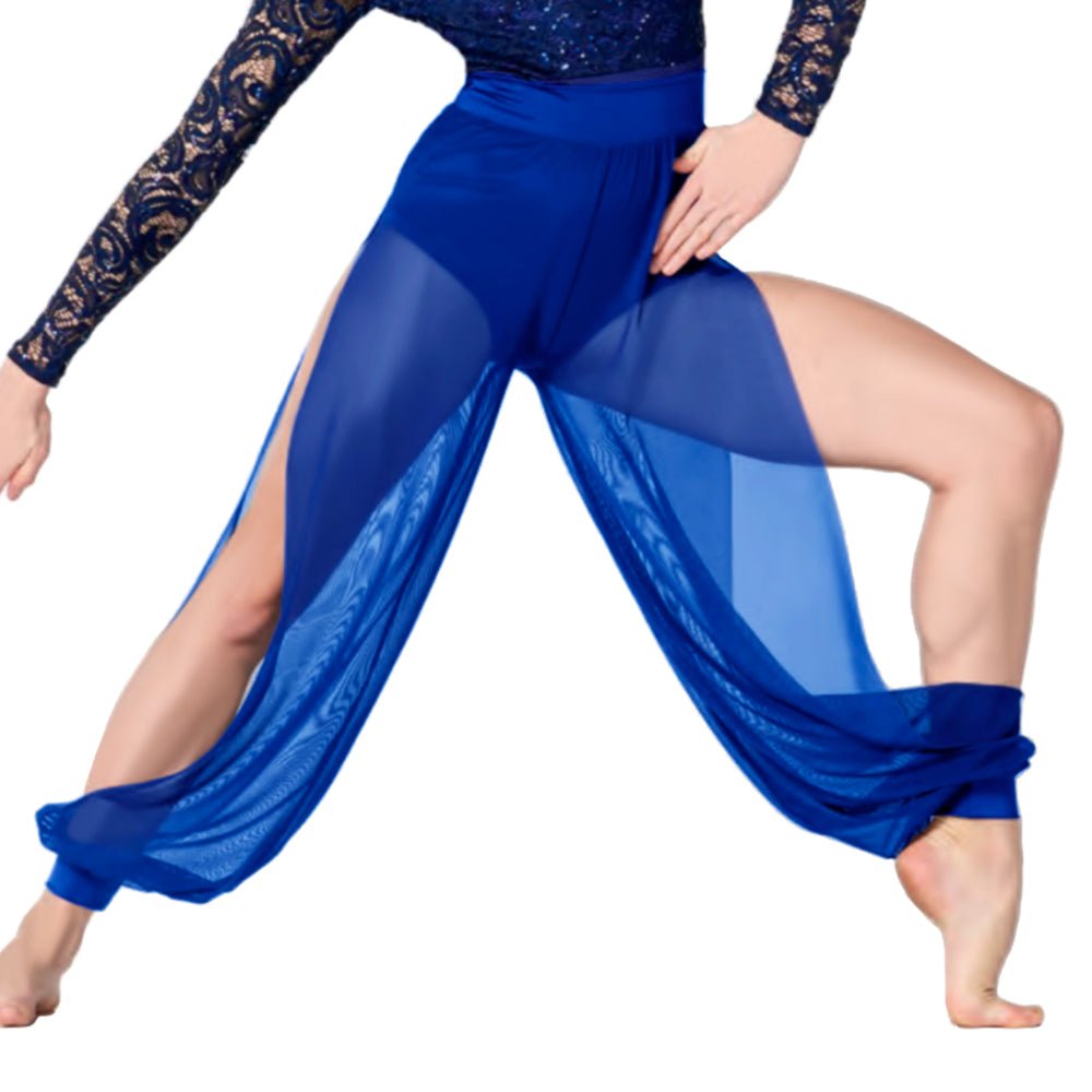 2022 New Side Split Dance Sport Pants Girls Women High Waist Puff Leggings Mesh  Dance Trousers Jogging Wear Plus Size Pants Trousers – MiDee Dance Costume