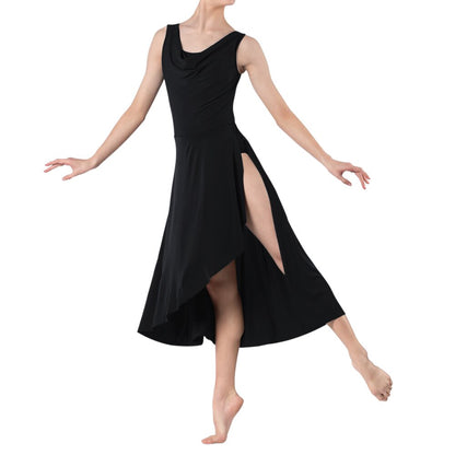 Modern Ballet Sleeveless Asymmetrical Long Dress