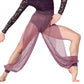 Side Split Dance Sport Pants High Waist Puff Legs