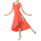 Modern Ballet Sleeveless Asymmetrical Long Dress
