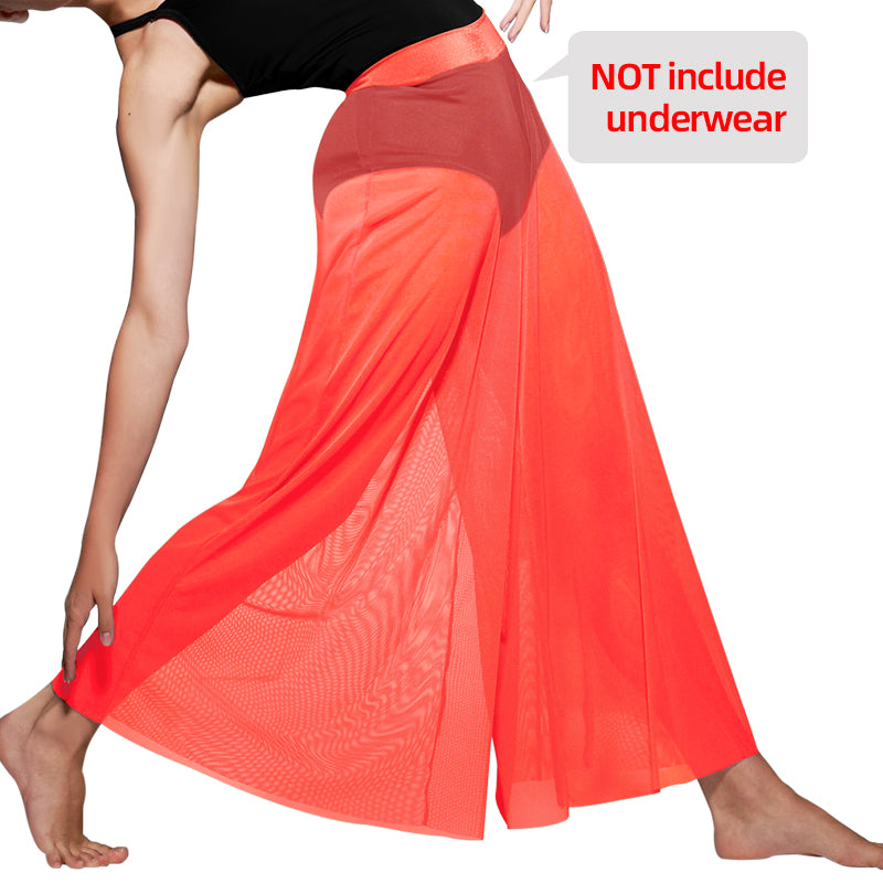 Wide Leg Mesh Pants (Exclude Underwear)