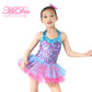 Pink Blue Contrast Color Tutu Dress