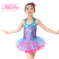 Pink Blue Contrast Color Tutu Dress