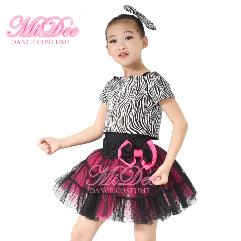 Zebra Contrast Color Dance 3 Piece Outfits