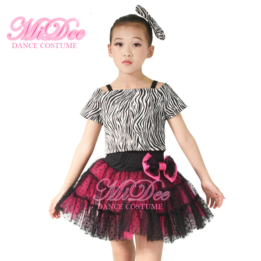 Zebra Contrast Color Dance 3 Piece Outfits