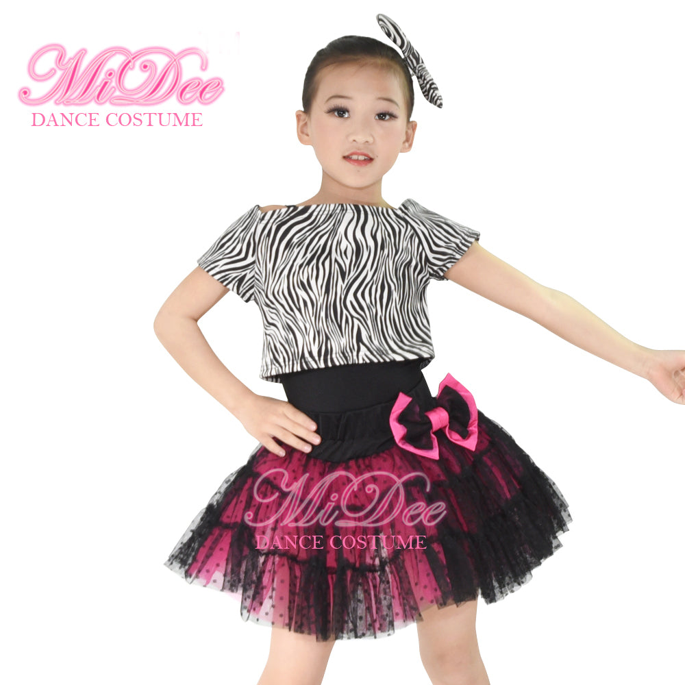 Zebra Contrast Color Dance 3 Piece Outfits