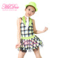 Colored Lattice Suit Tutu Dress