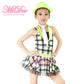 Colored Lattice Suit Tutu Dress