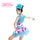 Colorful Contrast Blue Dance Dress