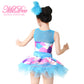 Colorful Contrast Blue Dance Dress