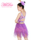 Floral Printed Lrregular Lyrical Mesh Dress