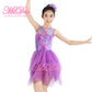 Floral Printed Lrregular Lyrical Mesh Dress