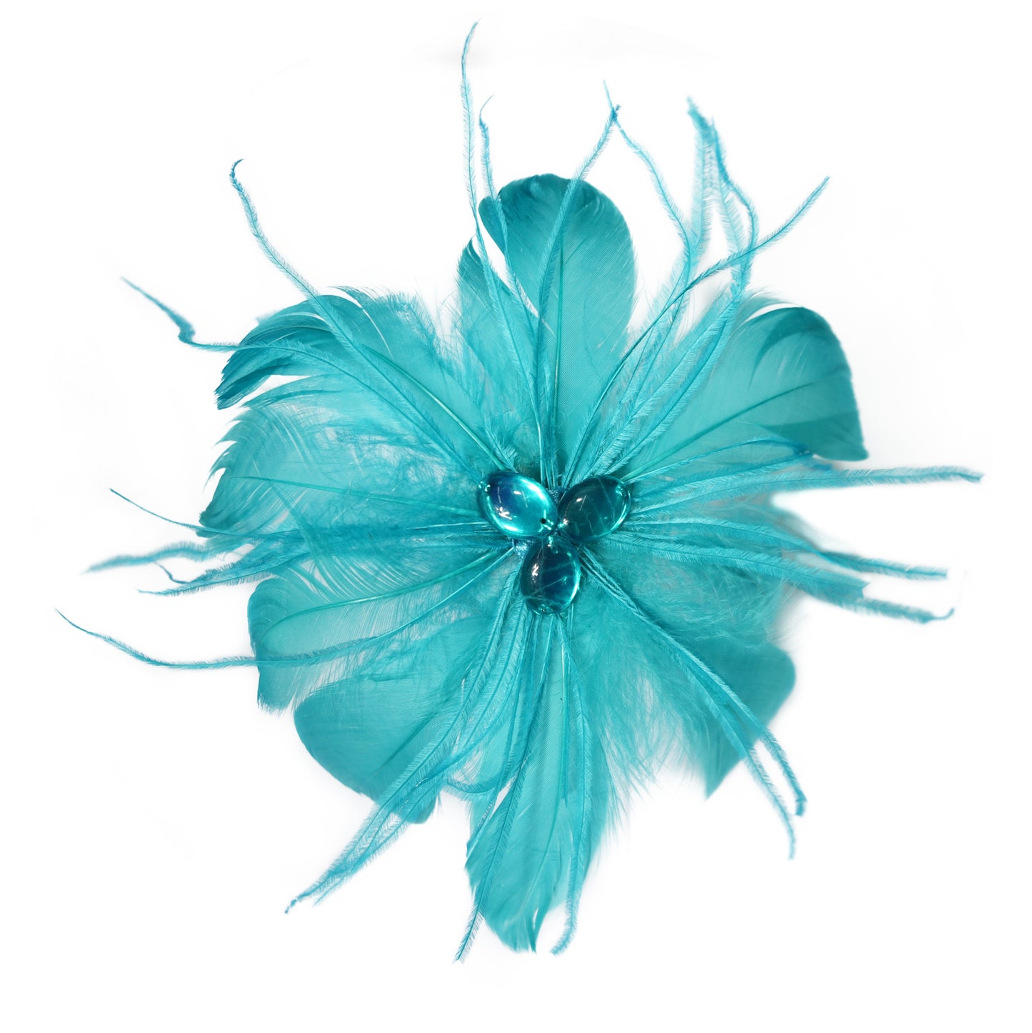 Feather Flower Hair Clip