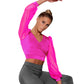 Backless V neck Top Puff Long Sleeves